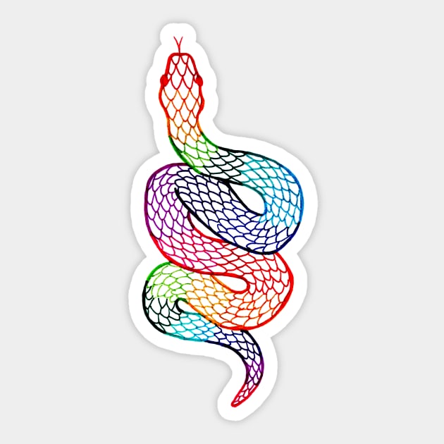 Rainbow Snake Sticker by AbigailBrown